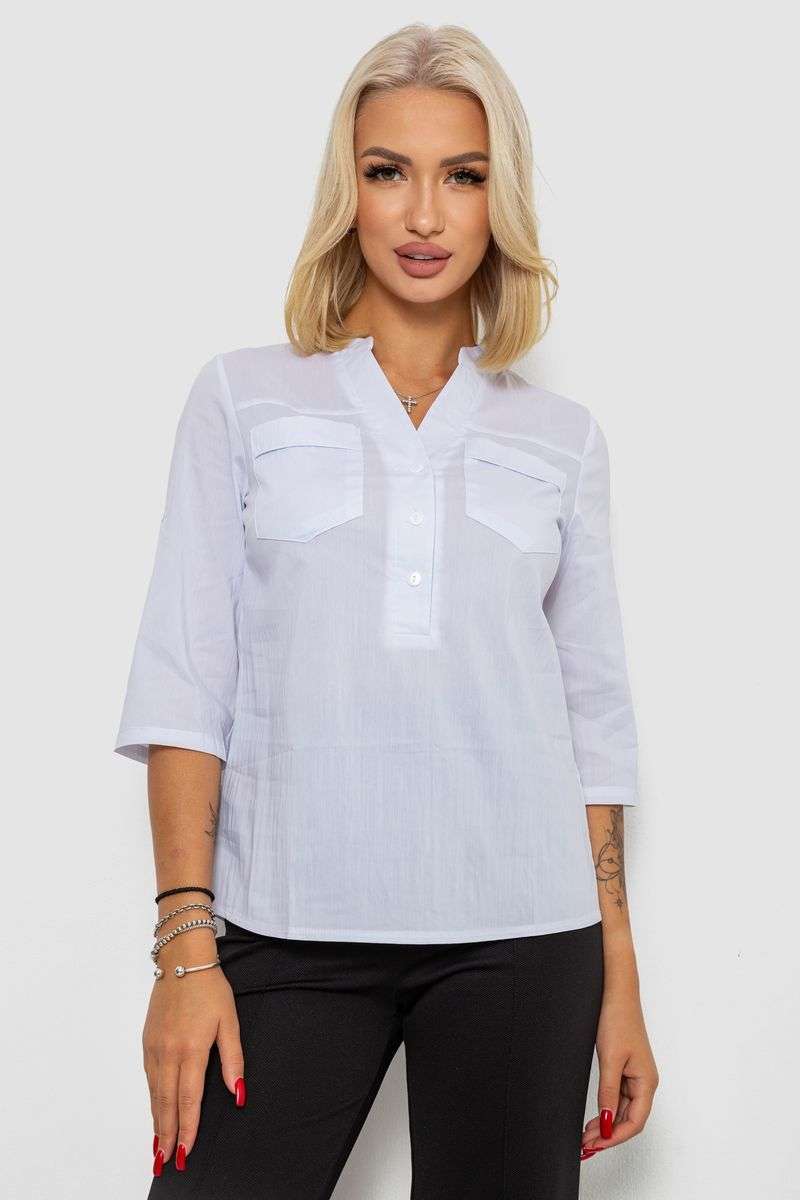 Блуза однотонная