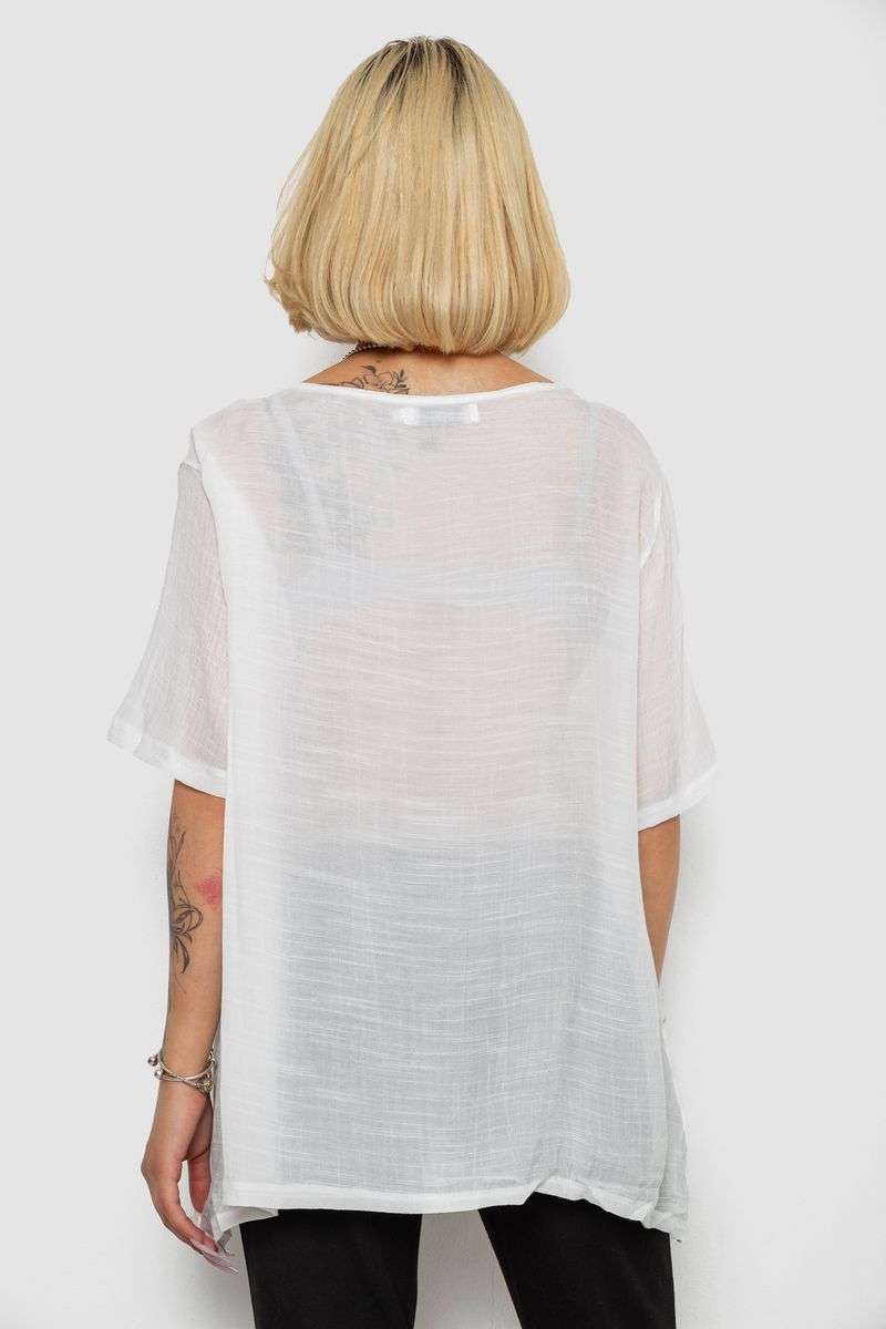 Блуза, цвет молочный, 244RM206 — изображение 4
