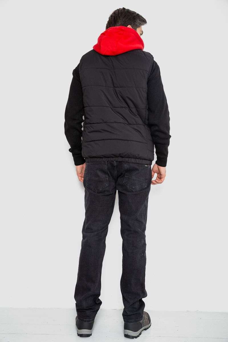 Жилетка мужская демисезонная двухсторонняя, цвет черно-красный, 244R99002 — изображение 4