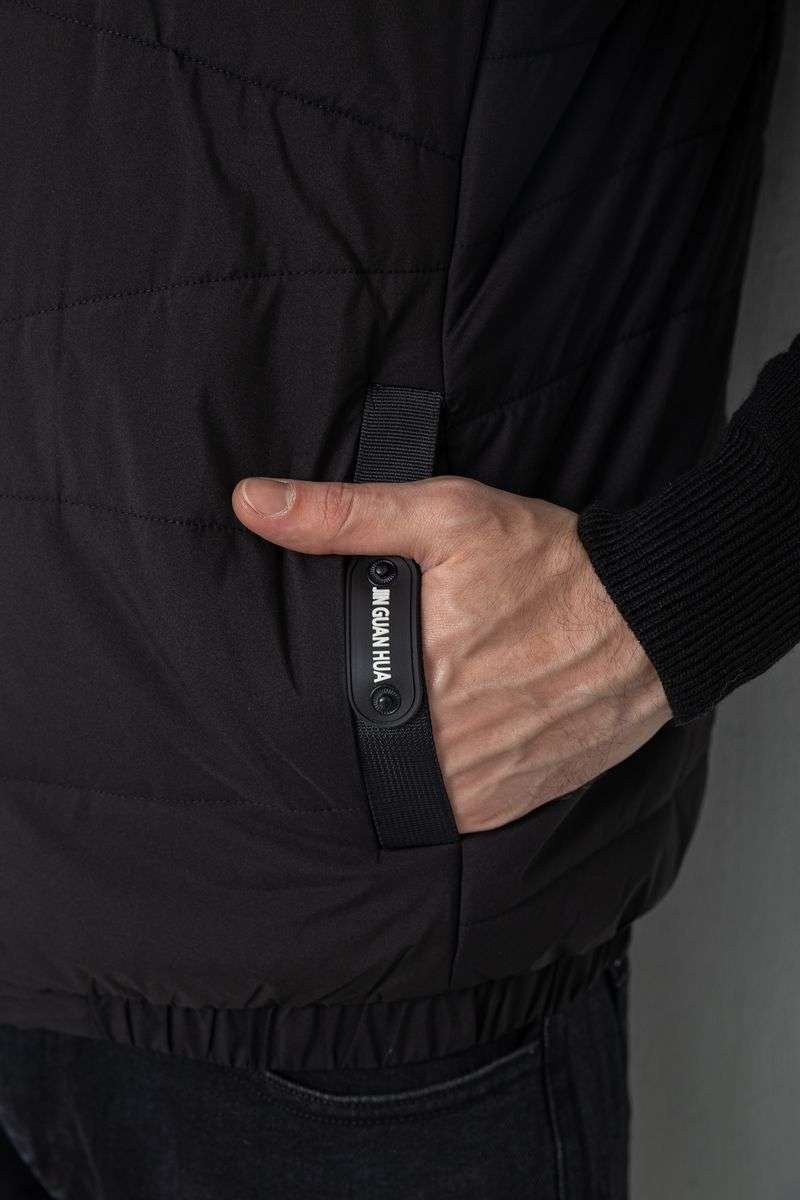 Жилетка мужская демисезонная двухсторонняя, цвет черно-красный, 244R99002 — изображение 7