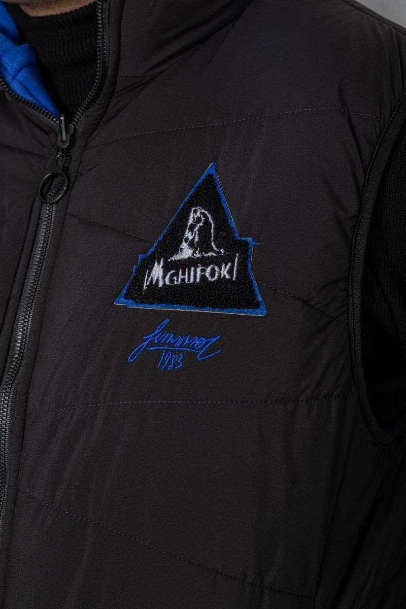 Жилетка мужская демисезонная двухсторонняя, цвет черно-синий, 244R99002 — изображение 6