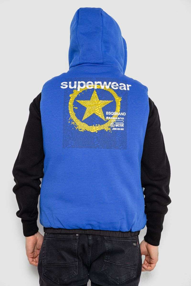 Жилетка мужская демисезонная двухсторонняя, цвет черно-синий, 244R99002 — изображение 10