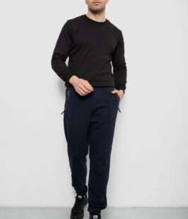 Спортивные штаны мужские на флисе, цвет синий, 244R41558