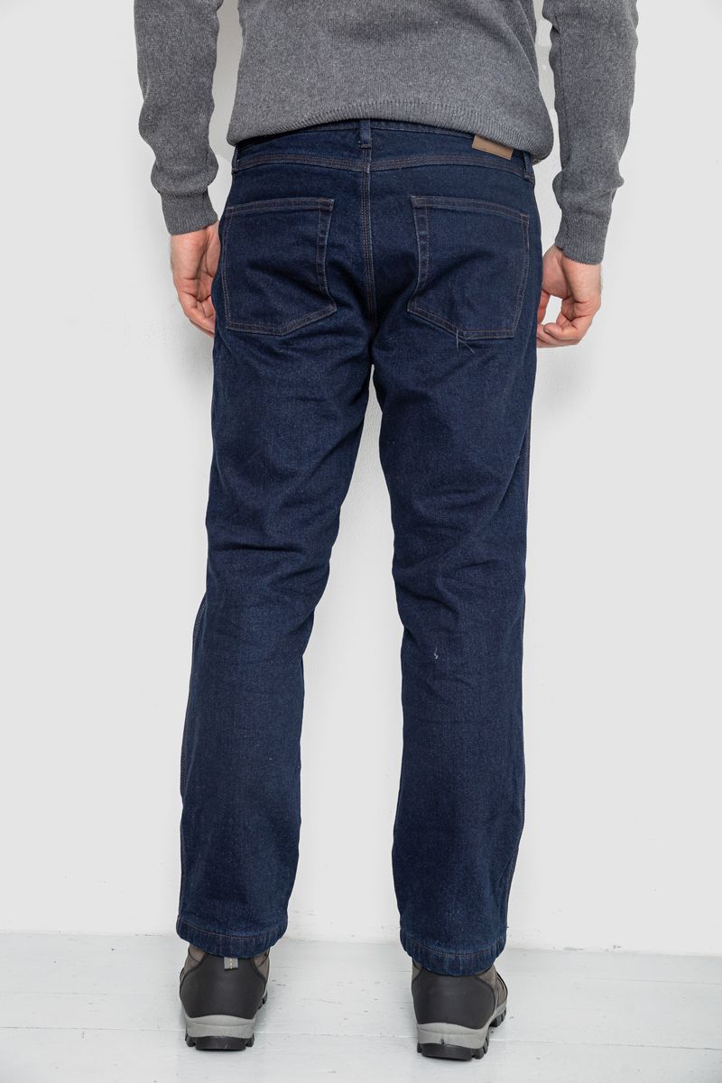 Джинсы мужские утепленные на флисе, цвет синий, 129R9834 — изображение 4