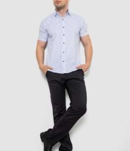 Рубашка мужская с принтом, цвет белый, 214R7330