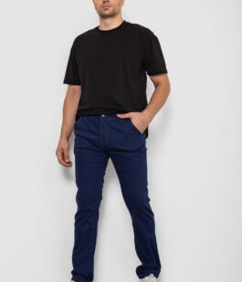 Брюки мужские классические стрейч, цвет синий, 244RF807