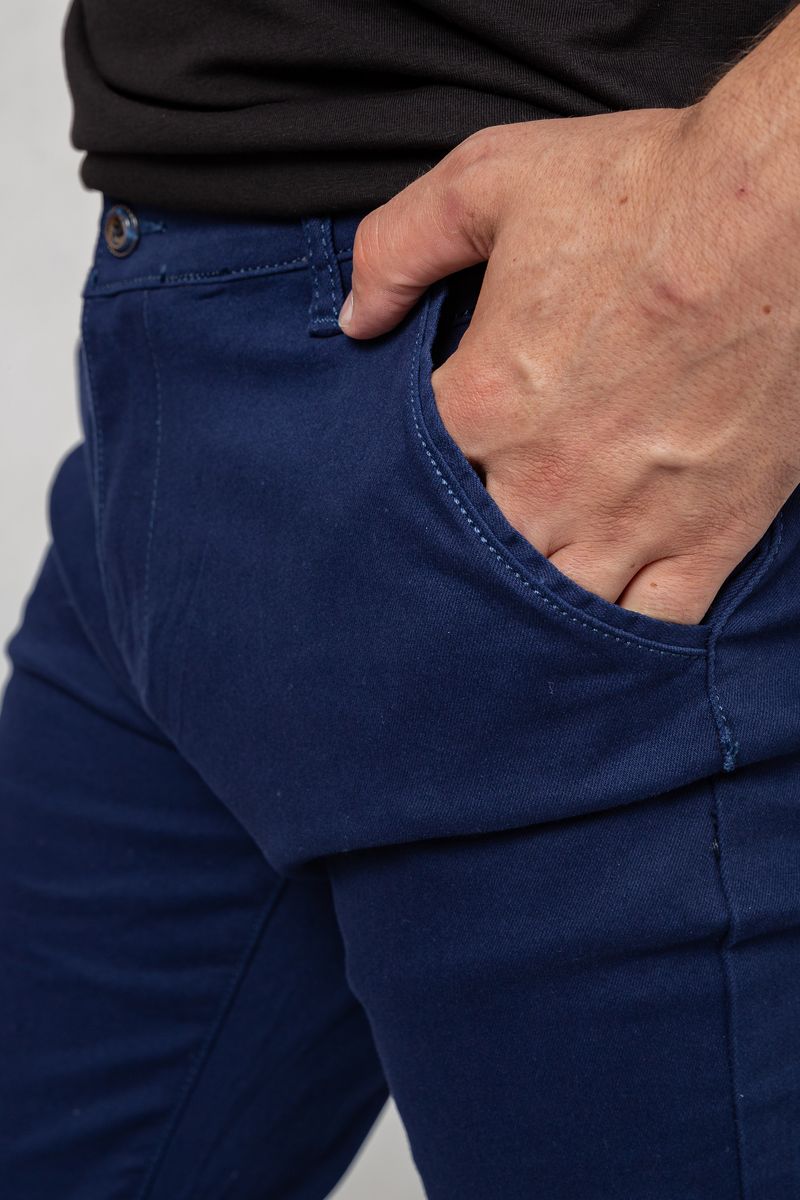 Брюки мужские классические стрейч, цвет синий, 244RF807 — изображение 5