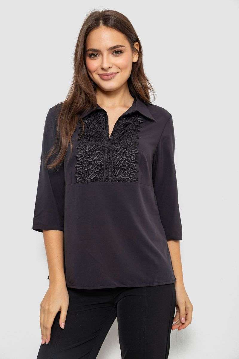 Блуза однотонная