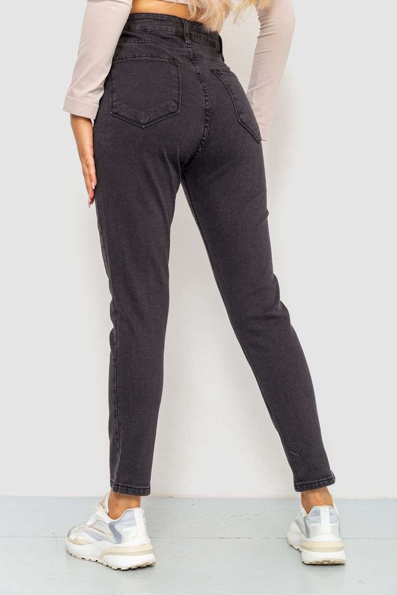 Джинсы женские стрейчевые, цвет темно-серый, 233R1810073 — изображение 4