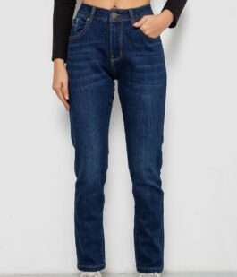 Джинсы женские на флисе, цвет синий, 244RVE955