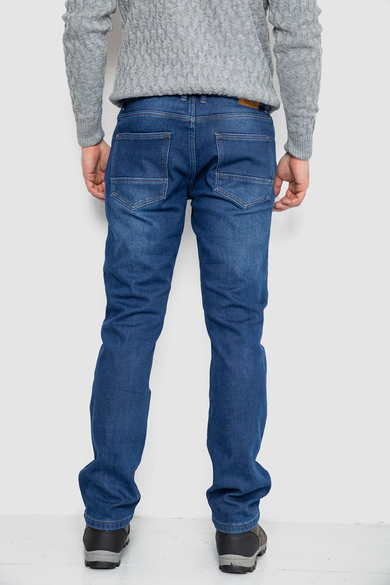 Джинсы мужские на флисе, цвет синий, 254R2410 — изображение 4