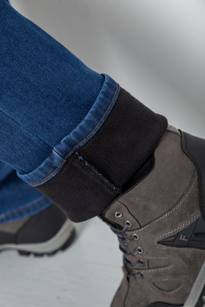 Джинсы мужские на флисе, цвет синий, 254R2410 — изображение 6