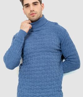 Гольф-свитер мужской, цвет джинс, 161R619