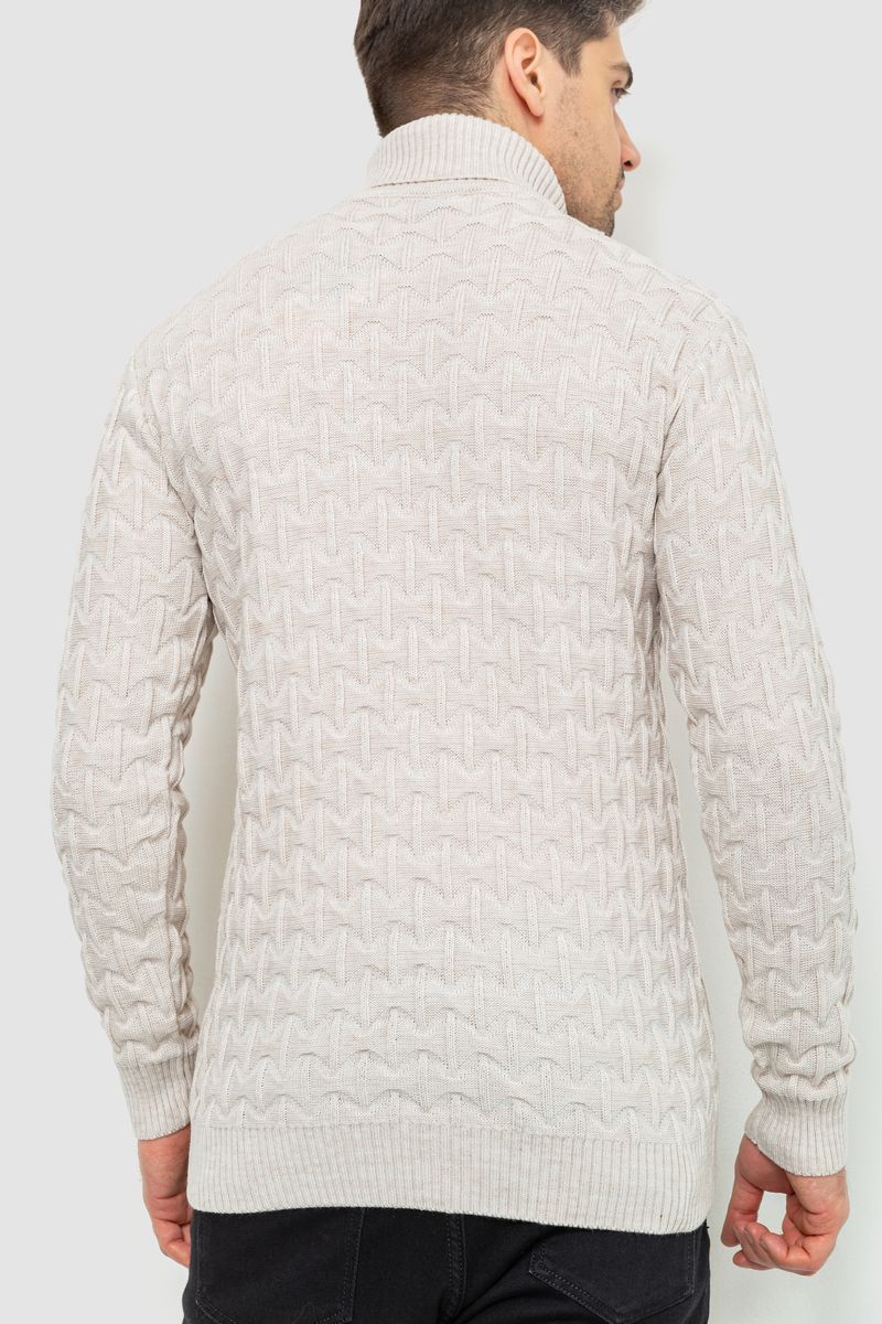 Гольф-свитер мужской, цвет светло-бежевый, 161R619 — изображение 5