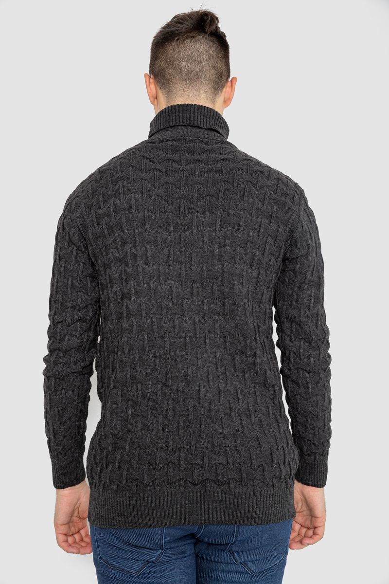 Гольф-свитер мужской, цвет грифельный, 161R619 — изображение 4