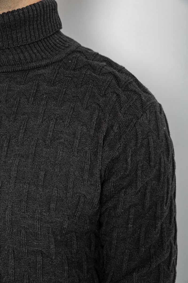 Гольф-свитер мужской, цвет грифельный, 161R619 — изображение 5