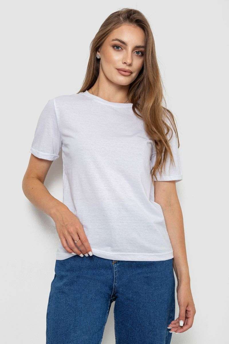 Футболка женская однотонная