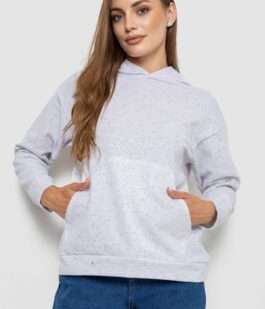 Худи женское утепленное, цвет светло-серый, 238R58308