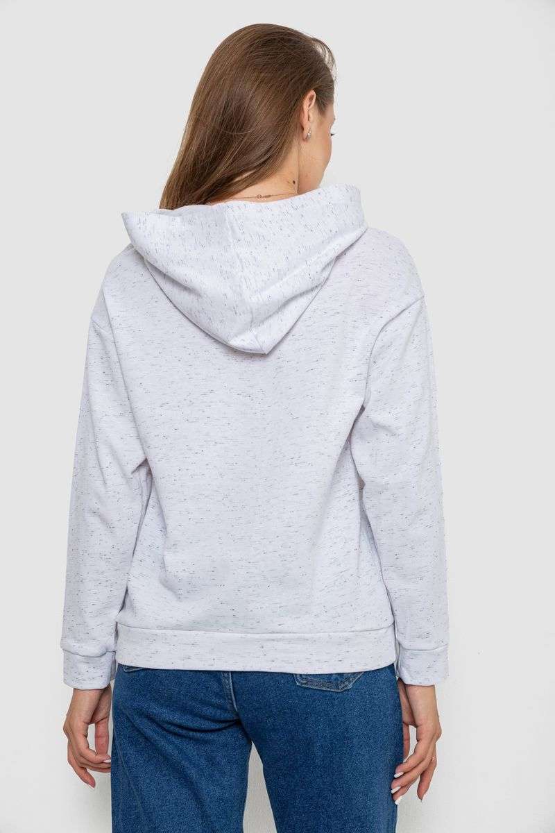 Худи женское утепленное, цвет светло-серый, 238R58308 — изображение 4