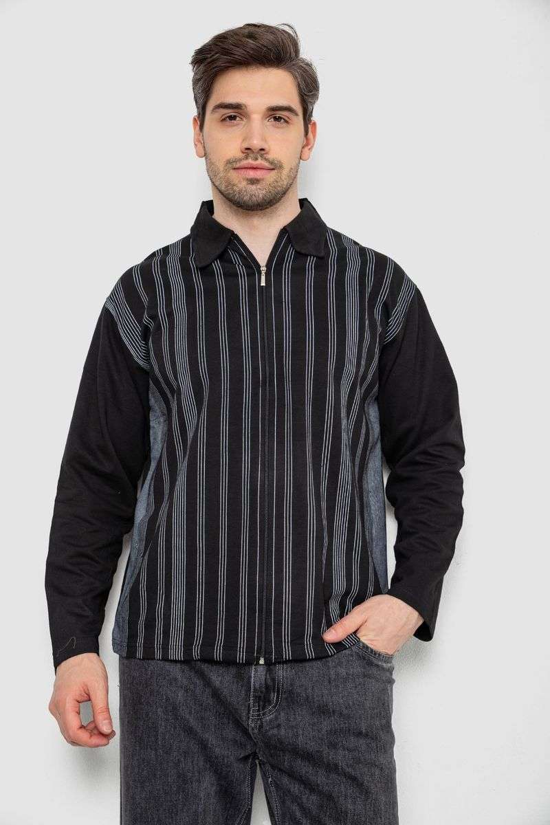 Кофта мужская на молнии в полоску