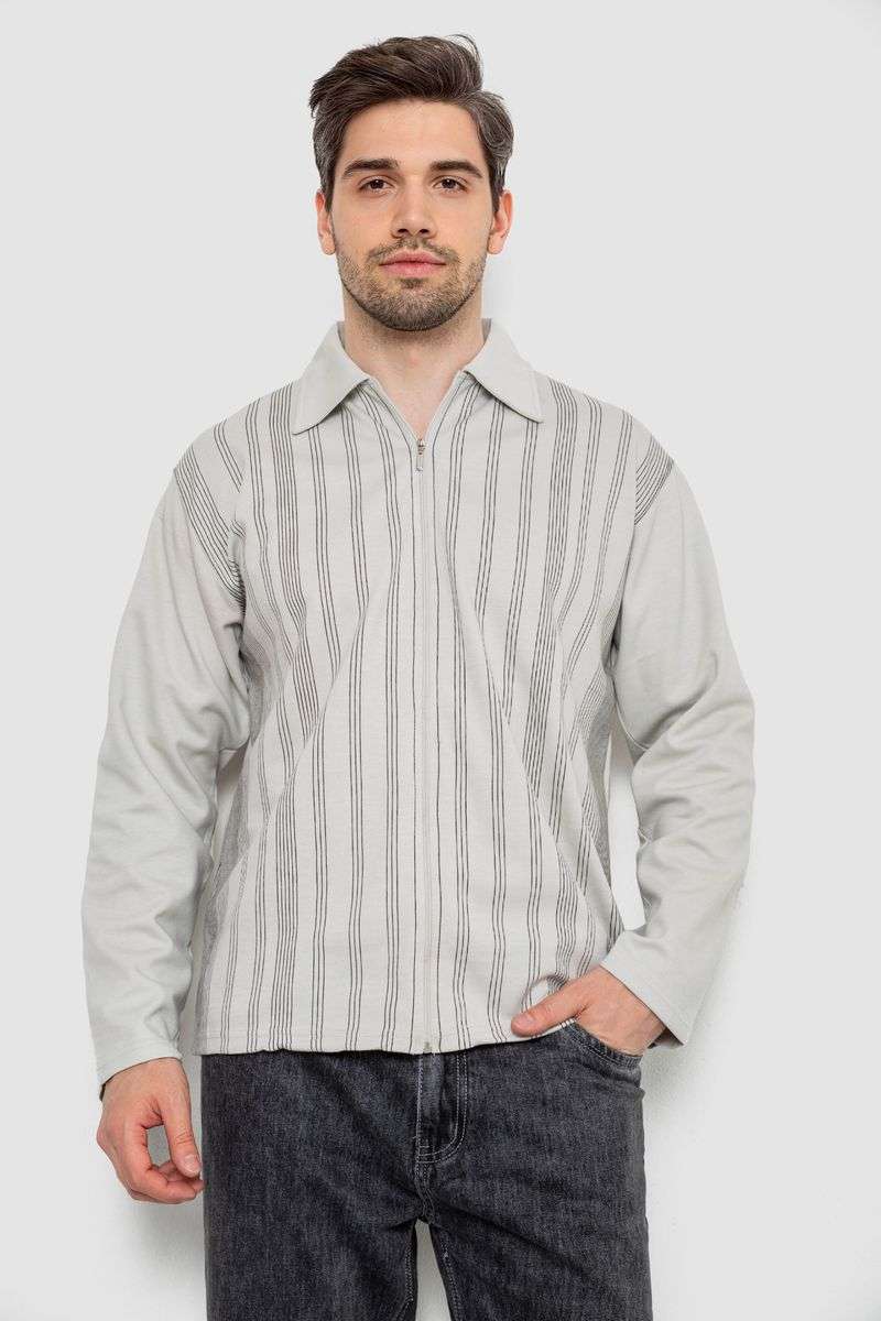 Кофта мужская на молнии в полоску