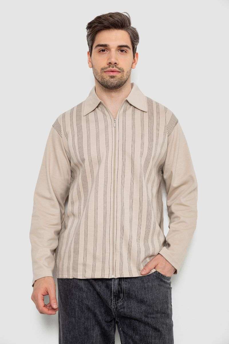 Кофта мужская на молнии в полоску