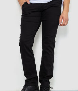 Брюки мужские стрейч, цвет черный, 244RF804
