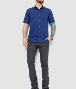 Рубашка мужская классическая, цвет синий, 214R7115