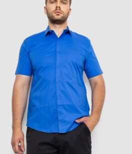 Рубашка мужская классическая, цвет электрик, 214R7115