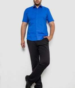 Рубашка мужская классическая, цвет электрик, 214R7115