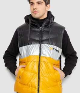 Жилетка мужская демисезонная, цвет черно-желтый, 244R990013