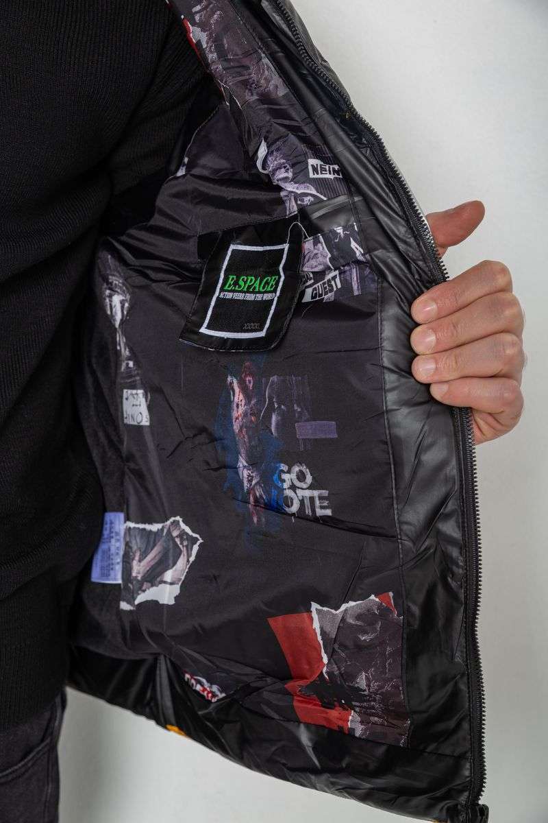 Жилетка мужская демисезонная, цвет черно-желтый, 244R990013 — изображение 6