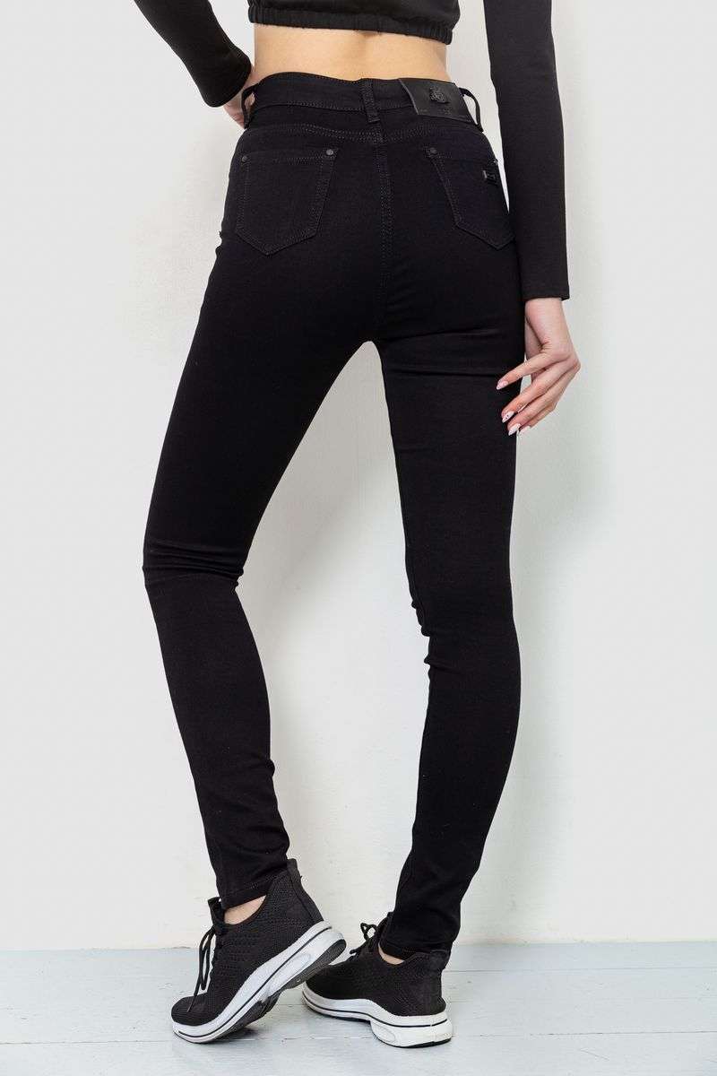 Джинсы женские стрейч, цвет черный, 214R1431 — изображение 4