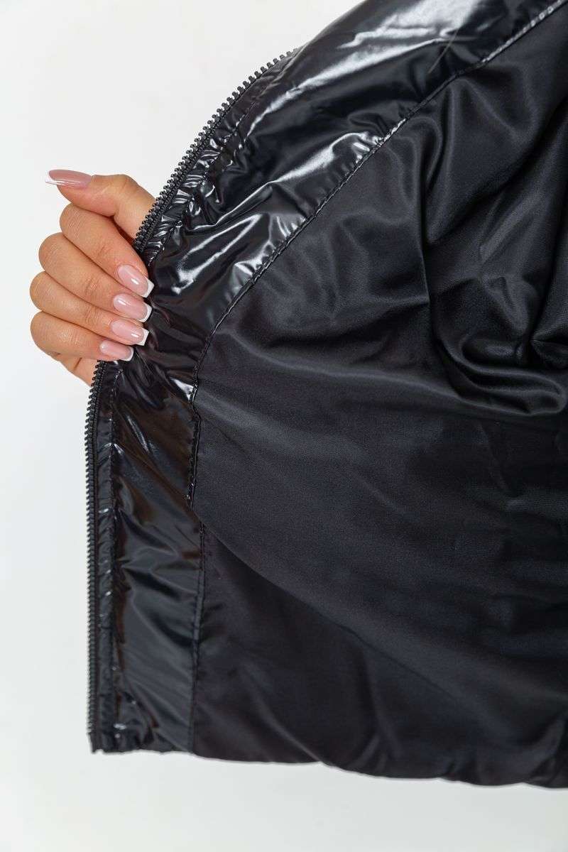 Куртка женская демисезонная, цвет черный, 102R5222 — изображение 7