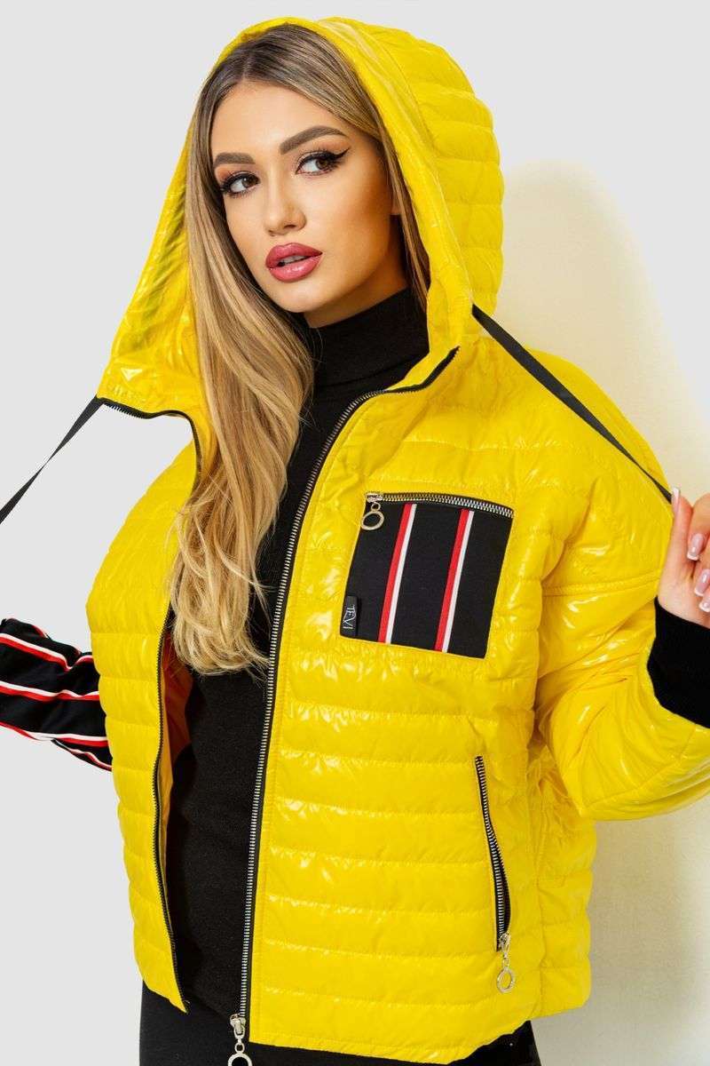 Куртка женская демисезонная, цвет желтый, 102R5222 — изображение 5
