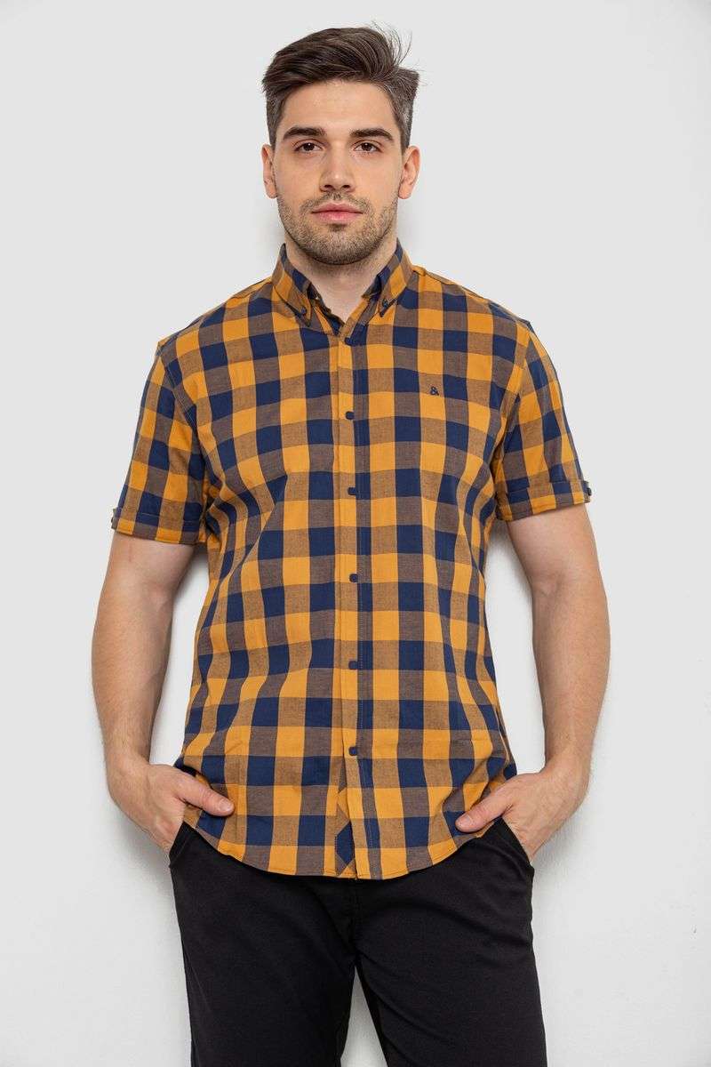 Рубашка мужская в клетку