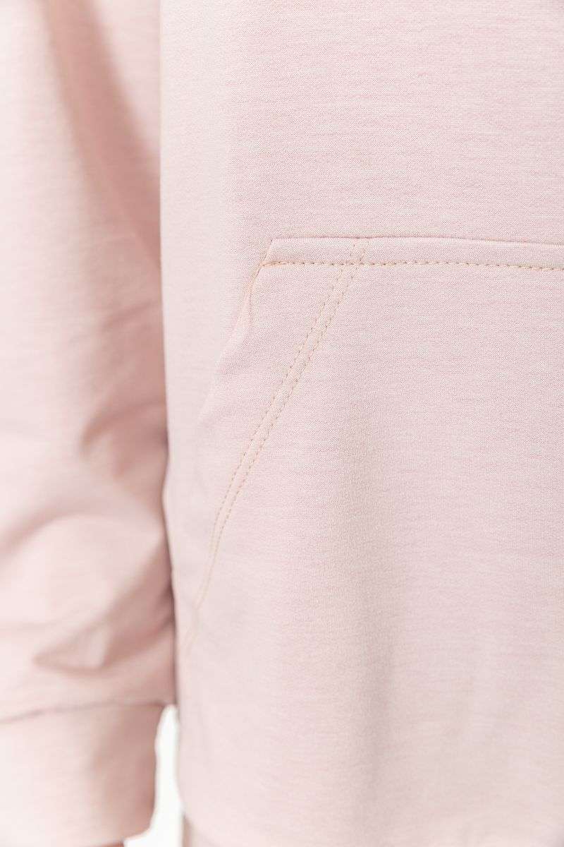 Худи женский двухнитка, цвет светло-бежевый, 102R282 — изображение 5