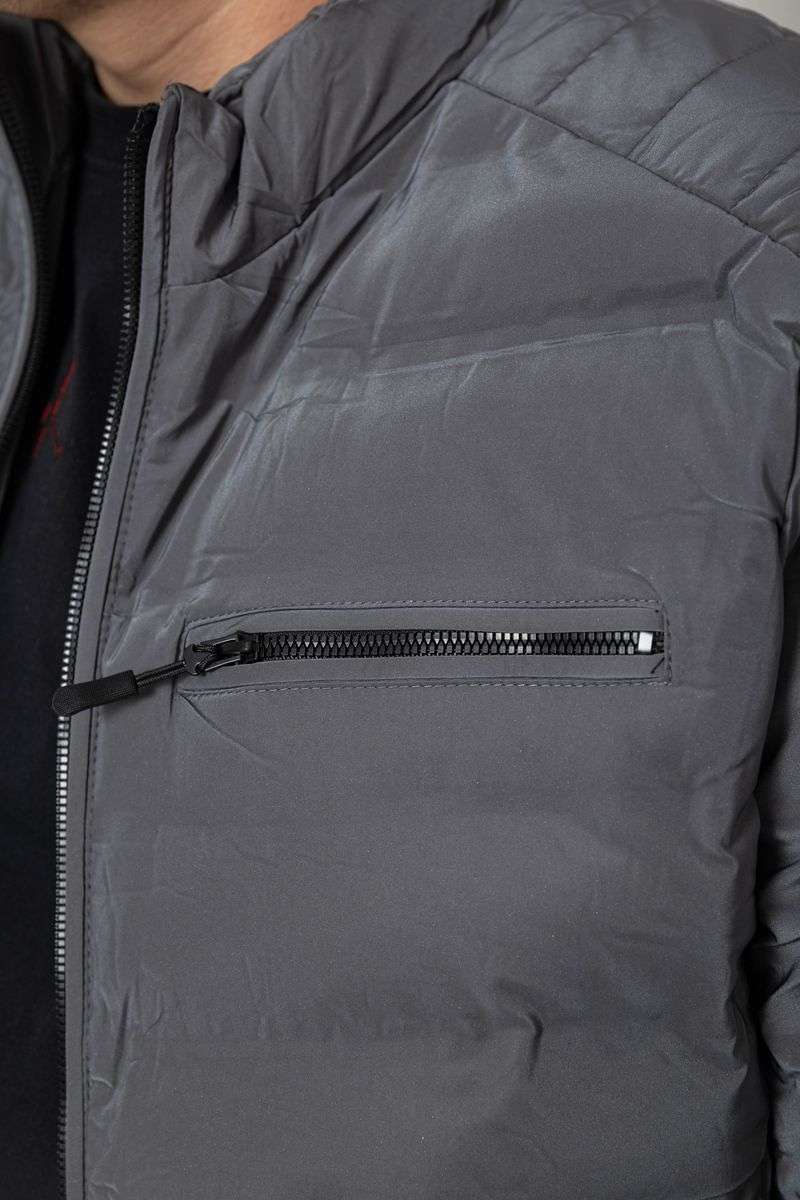 Куртка мужская демисезонная, цвет серый, 214R833К — изображение 7