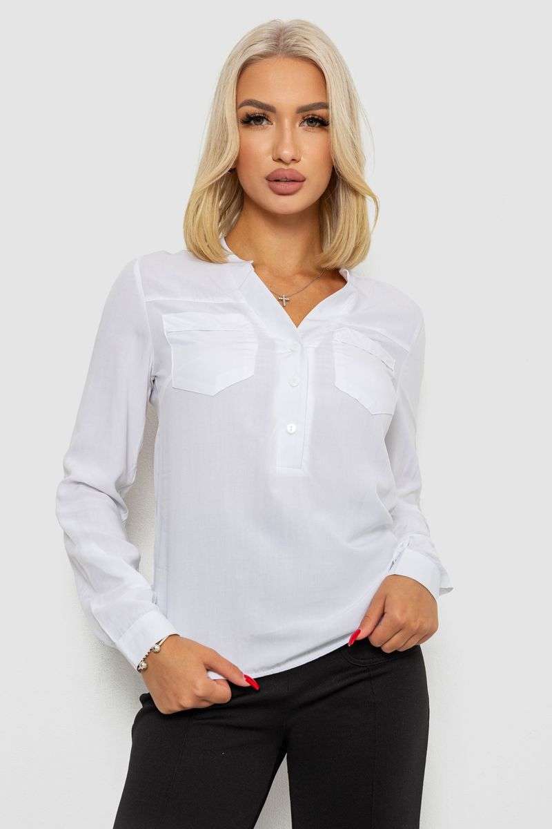 Блуза однотонная