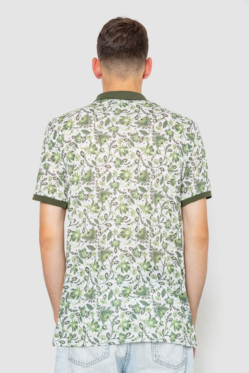 Поло мужское котонновое, цвет молочно-зеленый, 247R304 — изображение 4