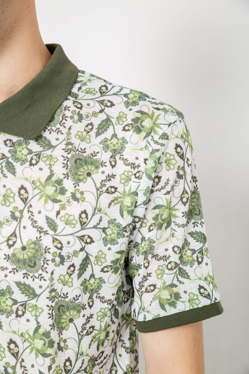 Поло мужское котонновое, цвет молочно-зеленый, 247R304 — изображение 5