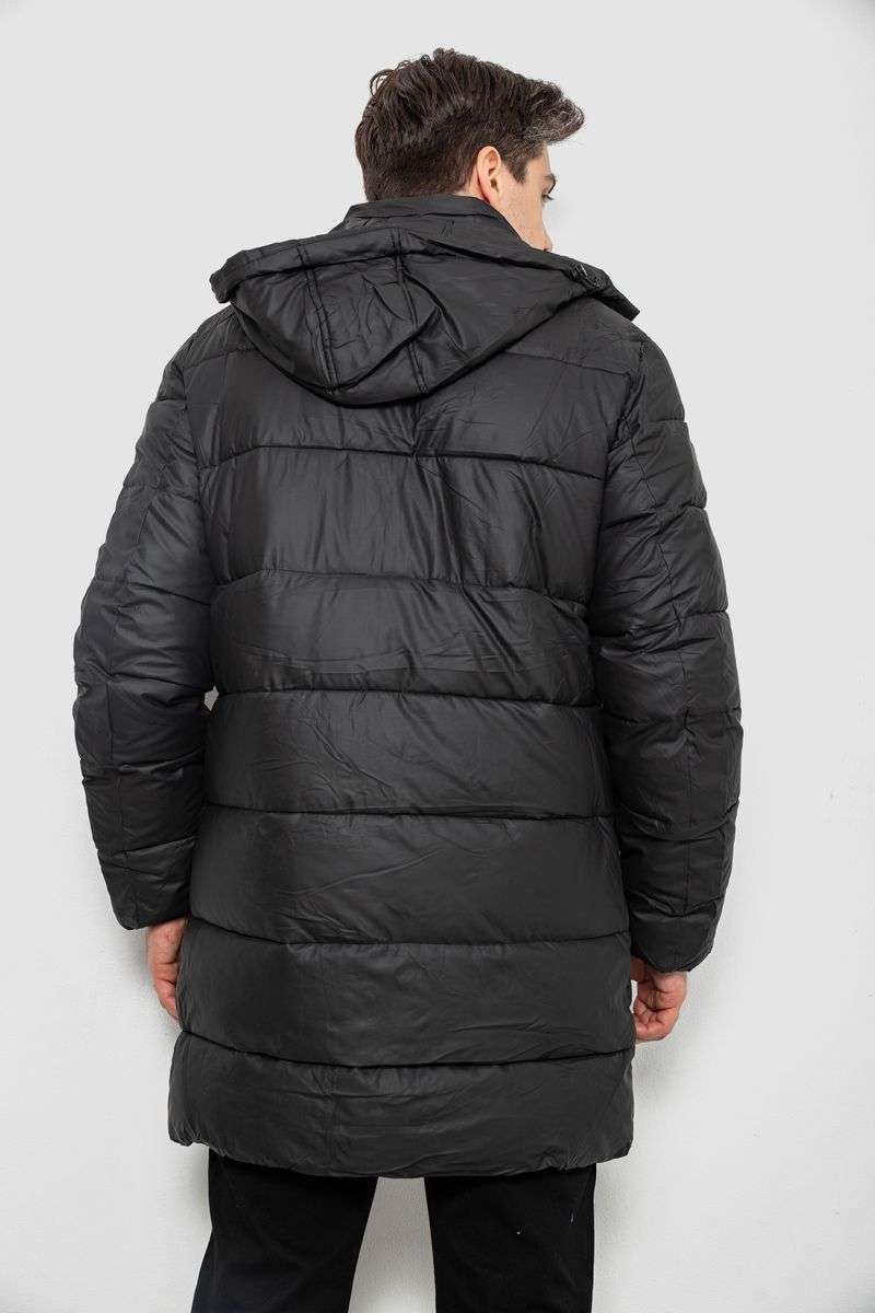 Куртка мужская зимняя удлиненная, цвет черный, 244RH76-15 — изображение 5