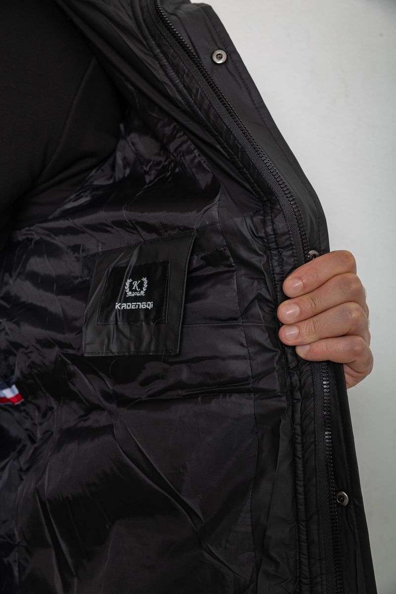 Куртка мужская зимняя удлиненная, цвет черный, 244RH76-15 — изображение 7