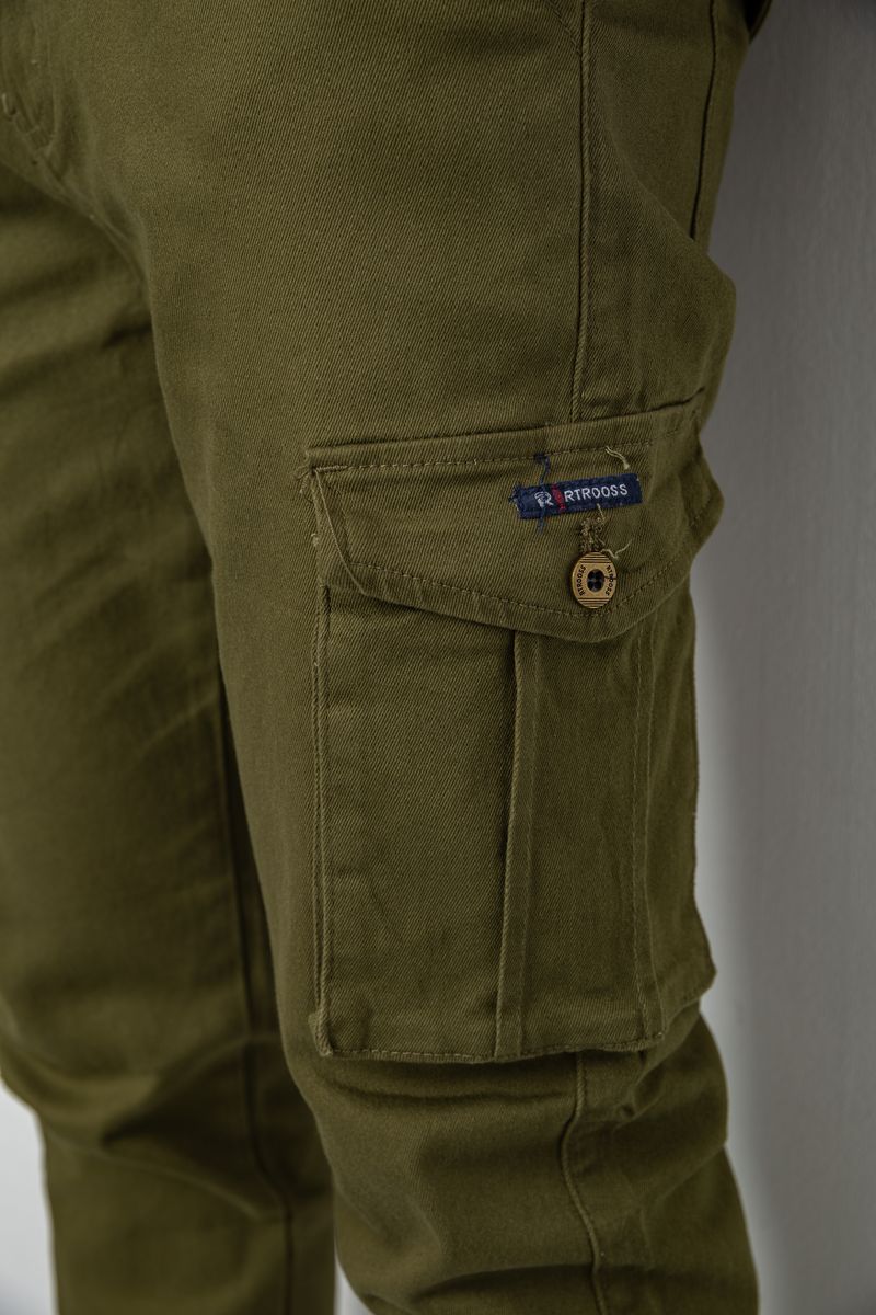 Штаны мужские карго, цвет хаки, 243R8081 — изображение 5
