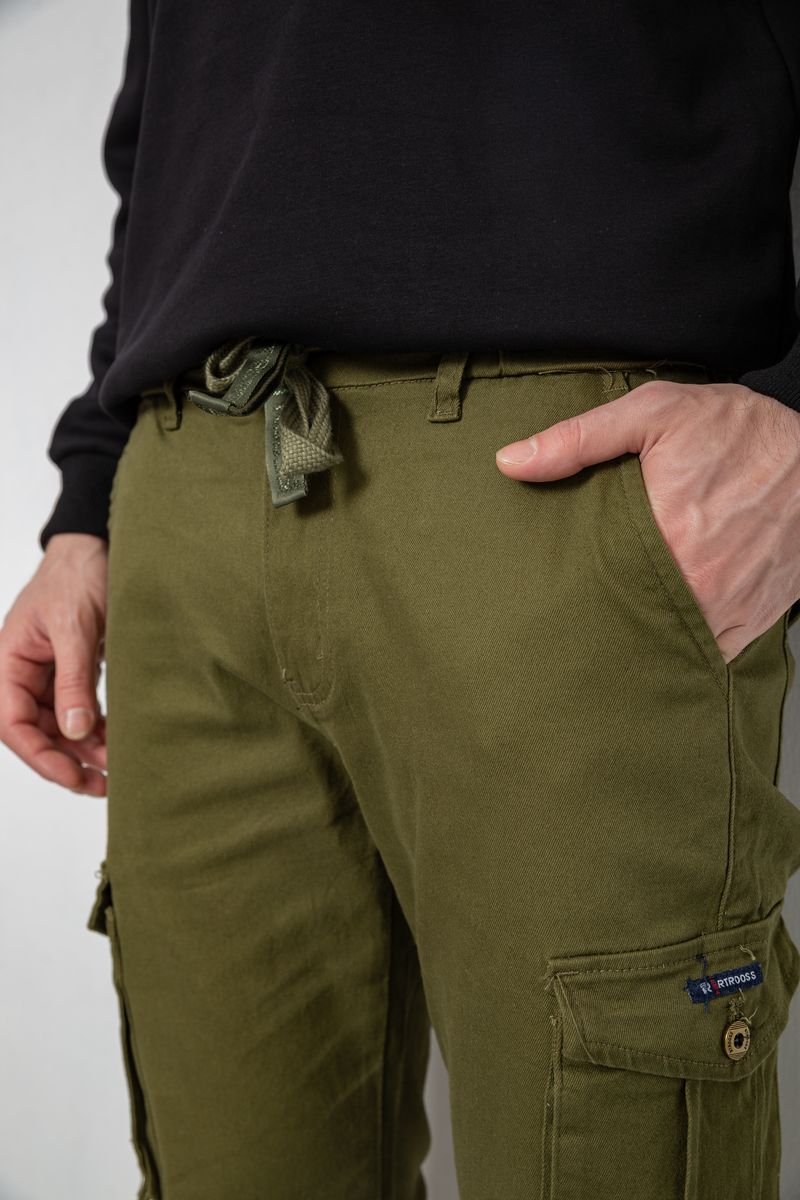 Штаны мужские карго, цвет хаки, 243R8081 — изображение 6