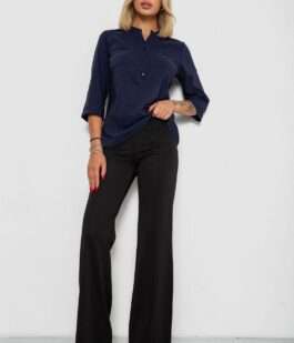 Блуза однотонная, цвет синий, 230R97