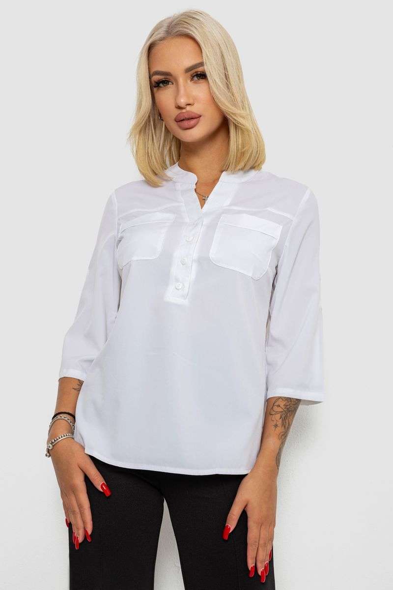 Блуза однотонная