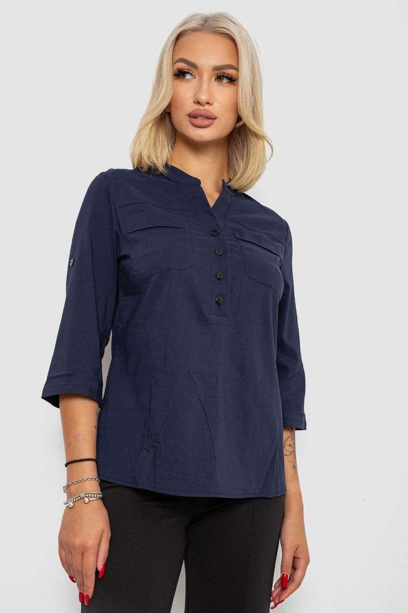 Блуза однотонная