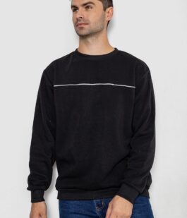 Батник мужской на флисе, цвет черный, 244R2556