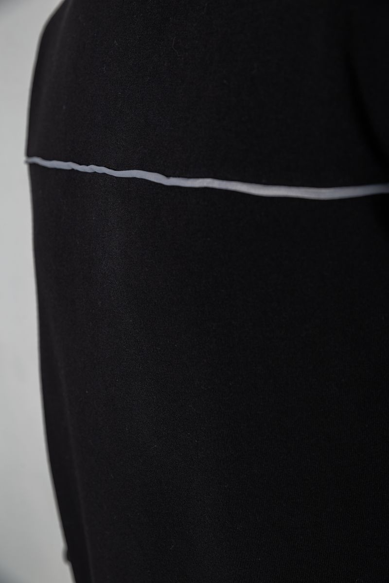 Батник мужской на флисе, цвет черный, 244R2556 — изображение 5